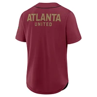 Maillot de baseball rouge Atlanta United FC Injury Time pour homme Fanatics