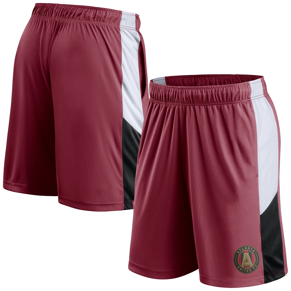 Short rouge Fanatics Atlanta United FC Prep Squad pour hommes