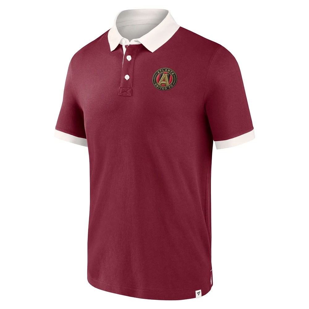 Men's Fanatics Red Atlanta United FC Second Period Polo Shirt