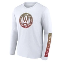 T-shirt blanc à manches longues Fanatics Atlanta United FC pour hommes