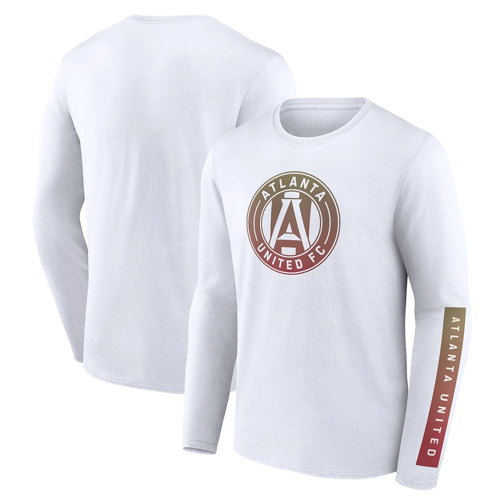 T-shirt blanc à manches longues Fanatics Atlanta United FC pour hommes