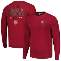 Men's Heather Red Atlanta United FC Pullover Sweatshirt