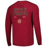 Men's Heather Red Atlanta United FC Pullover Sweatshirt