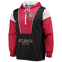 Men's Mitchell & Ness Black Atlanta United FC Highlight Reel Half-Zip Hoodie Windbreaker Jacket