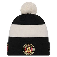 Men's New Era Black Atlanta United FC 2024 Kick Off Collection Cuffed Knit Hat with Pom