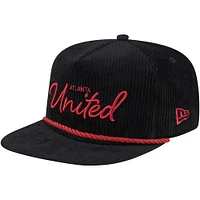 Casquette réglable en velours côtelé Atlanta United FC Golfer pour homme New Era noire