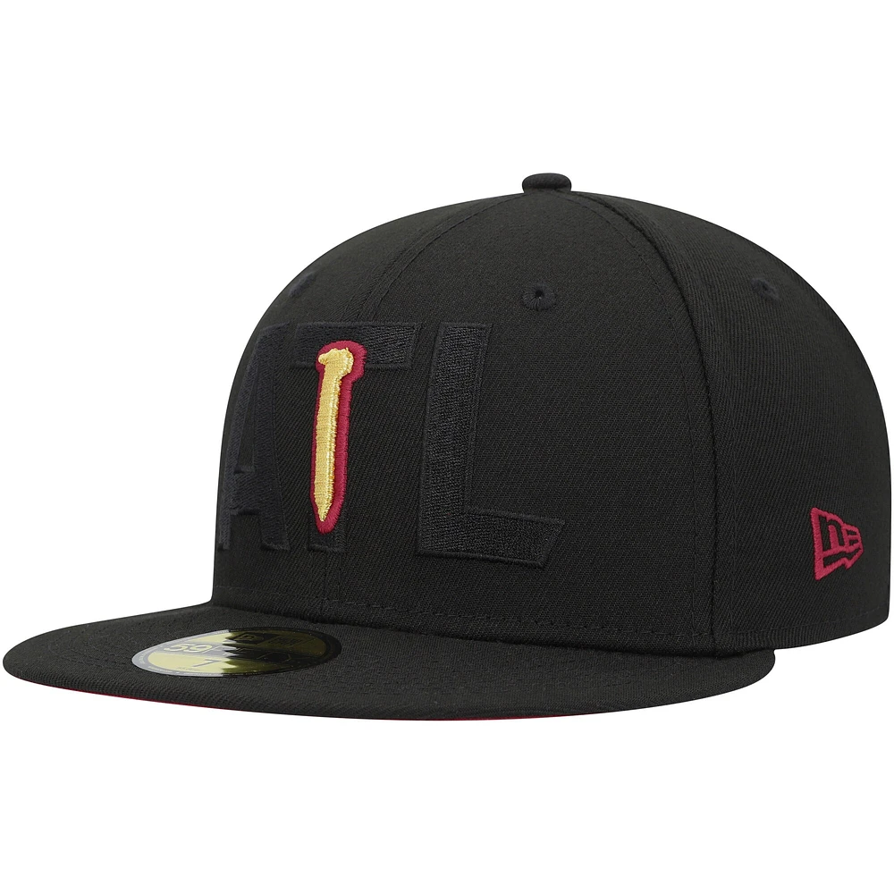 Casquette ajustée New Era Atlanta United FC Kick Off 59FIFTY pour homme noire