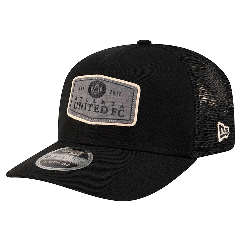 Casquette ajustable extensible à boutons-pression Atlanta United FC 9SEVENTY noire New Era pour homme