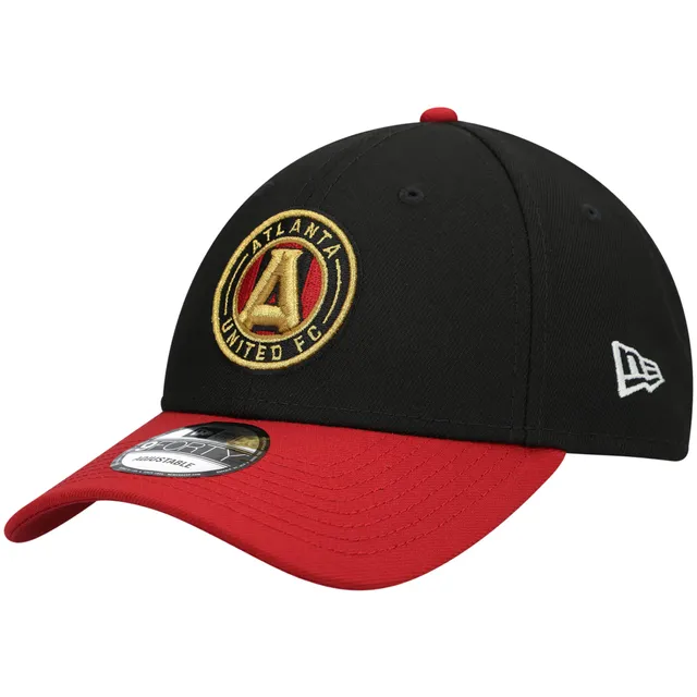 Men's Atlanta United FC New Era Black/Red Patch 9FORTY Trucker