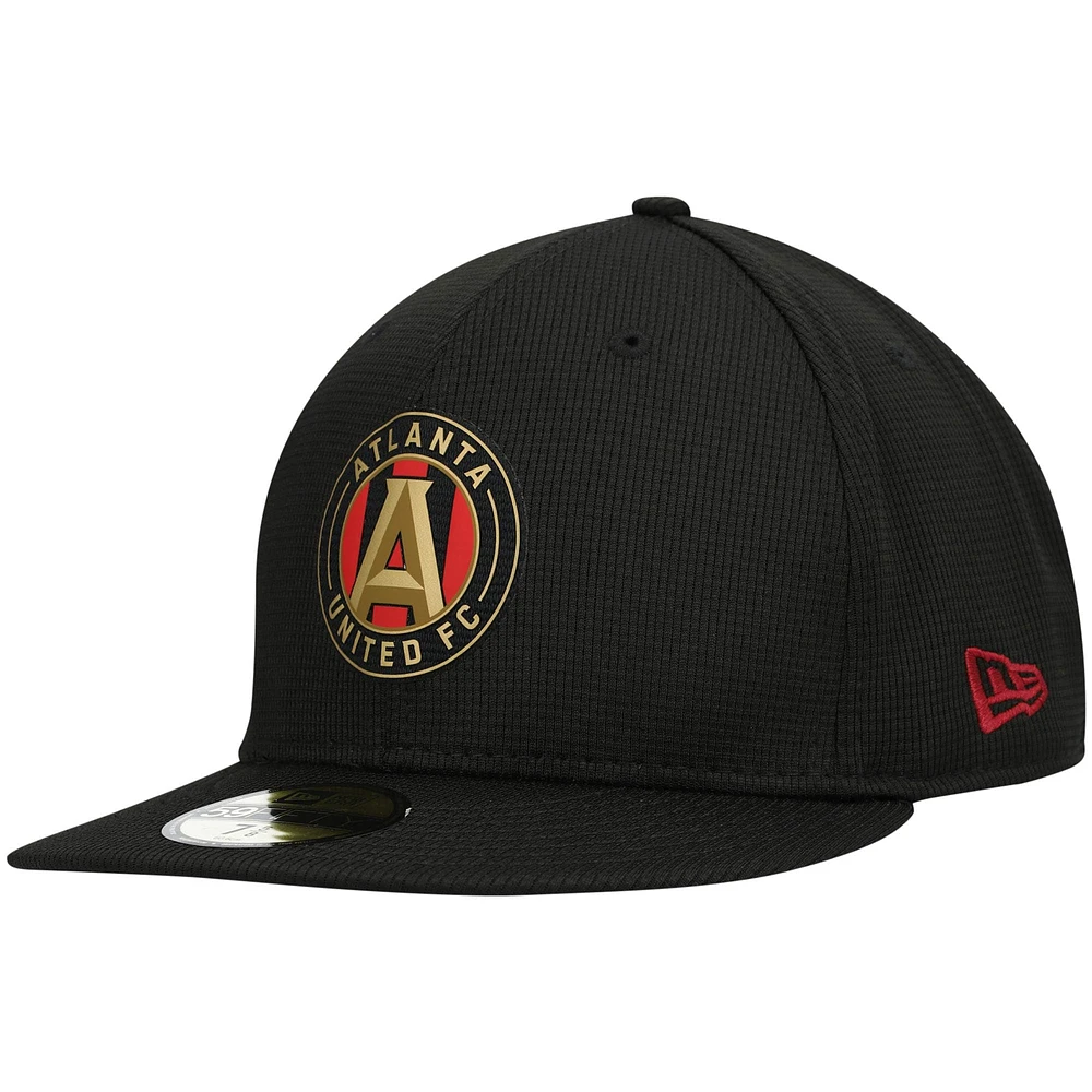 Men's New Era Black Atlanta United FC Team Logo On-Field 59FIFTY Fitted Hat