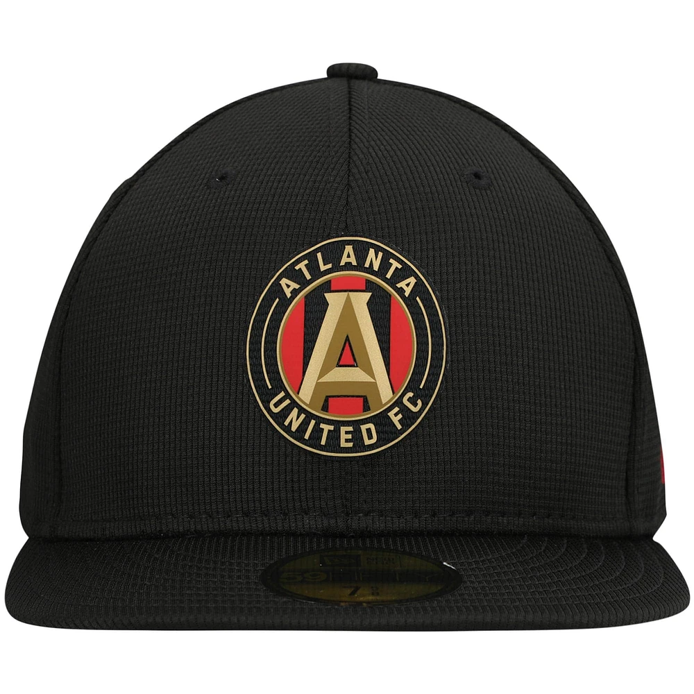 Men's New Era Black Atlanta United FC Team Logo On-Field 59FIFTY Fitted Hat