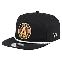 Men's New Era Black Atlanta United FC The Golfer Kickoff Collection Adjustable Hat