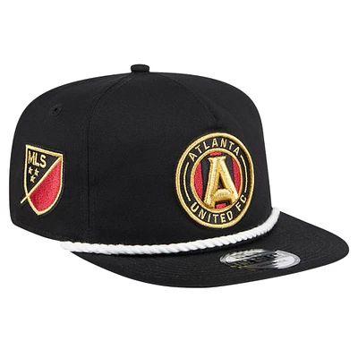 Men's New Era Black Atlanta United FC The Golfer Kickoff Collection Adjustable Hat