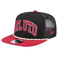 Casquette Snapback Atlanta United FC Throwback Golfer New Era noire pour homme