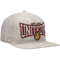 Casquette ajustable en velours côtelé Atlanta United FC pour homme New Era grise