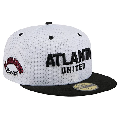 Men's New Era Gray Atlanta United FC Throwback Mesh 59FIFTY Fitted Hat