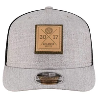 Men's New Era Heather Gray Atlanta United FC 9SEVENTY COOLERA Stretch-Snap Adjustable Hat