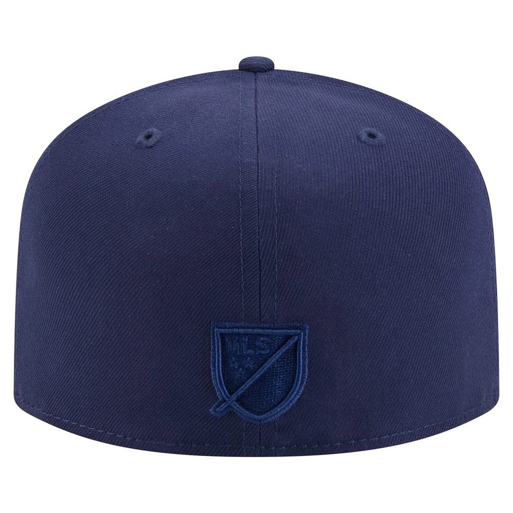 Men's New Era Navy Atlanta United FC Color Pack A-Frame 59FIFTY Fitted Hat