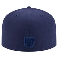Men's New Era Navy Atlanta United FC Color Pack A-Frame 59FIFTY Fitted Hat