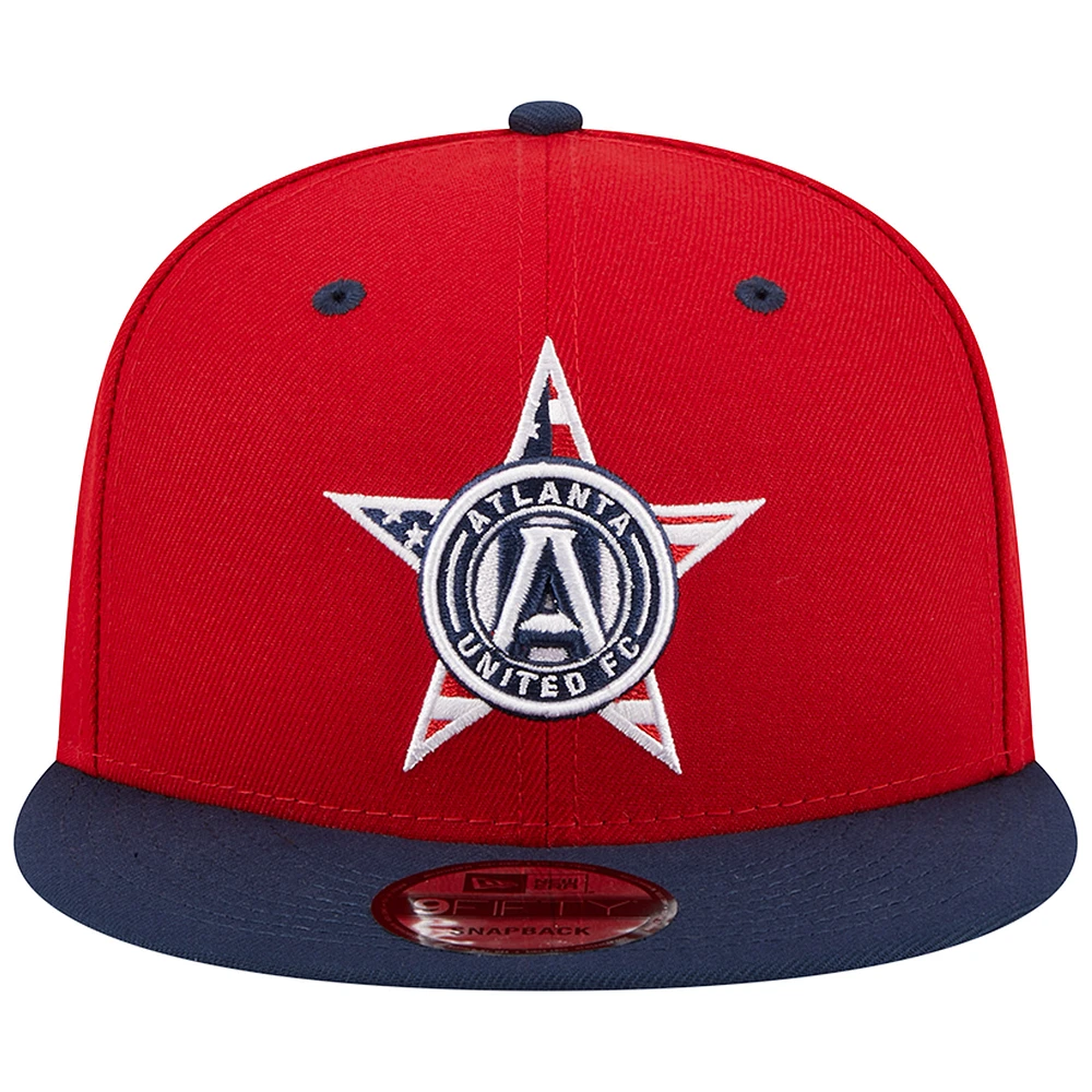 Casquette New Era Atlanta United FC Americana 9FIFTY Snapback rouge pour homme