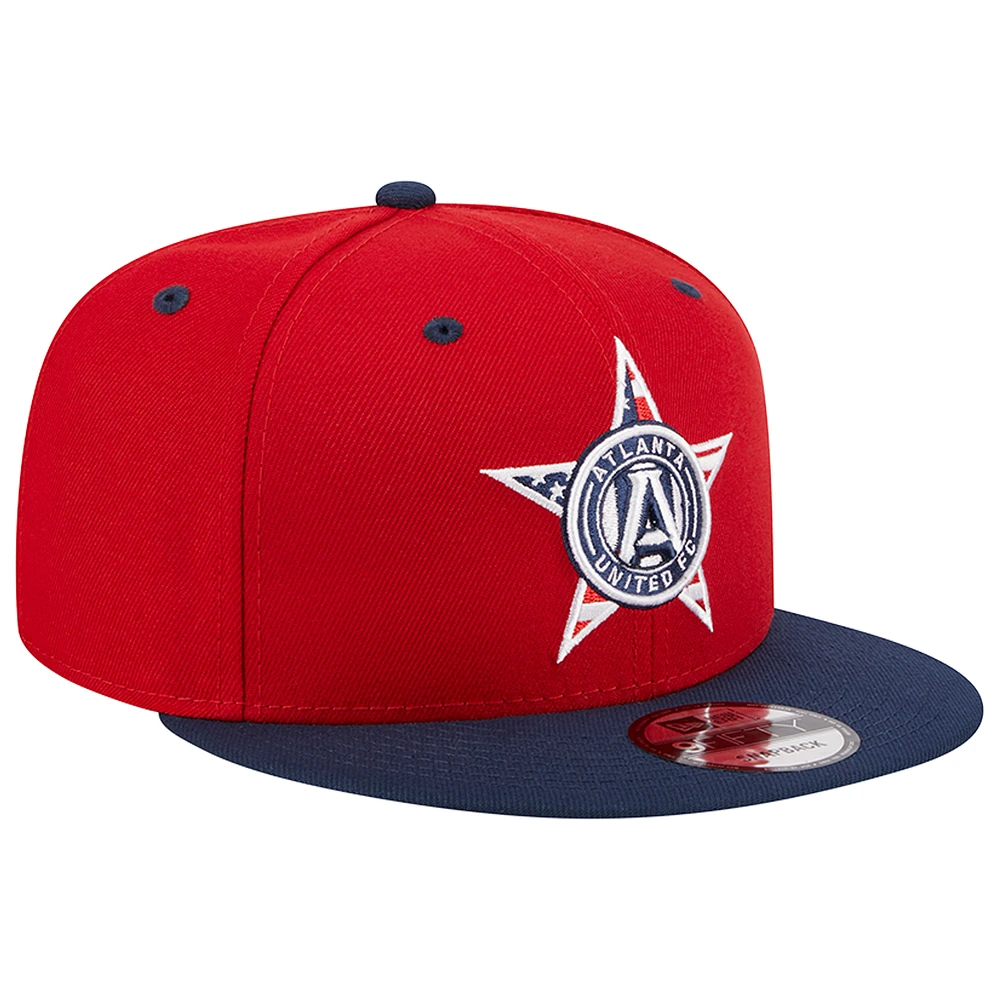 Casquette New Era Atlanta United FC Americana 9FIFTY Snapback rouge pour homme