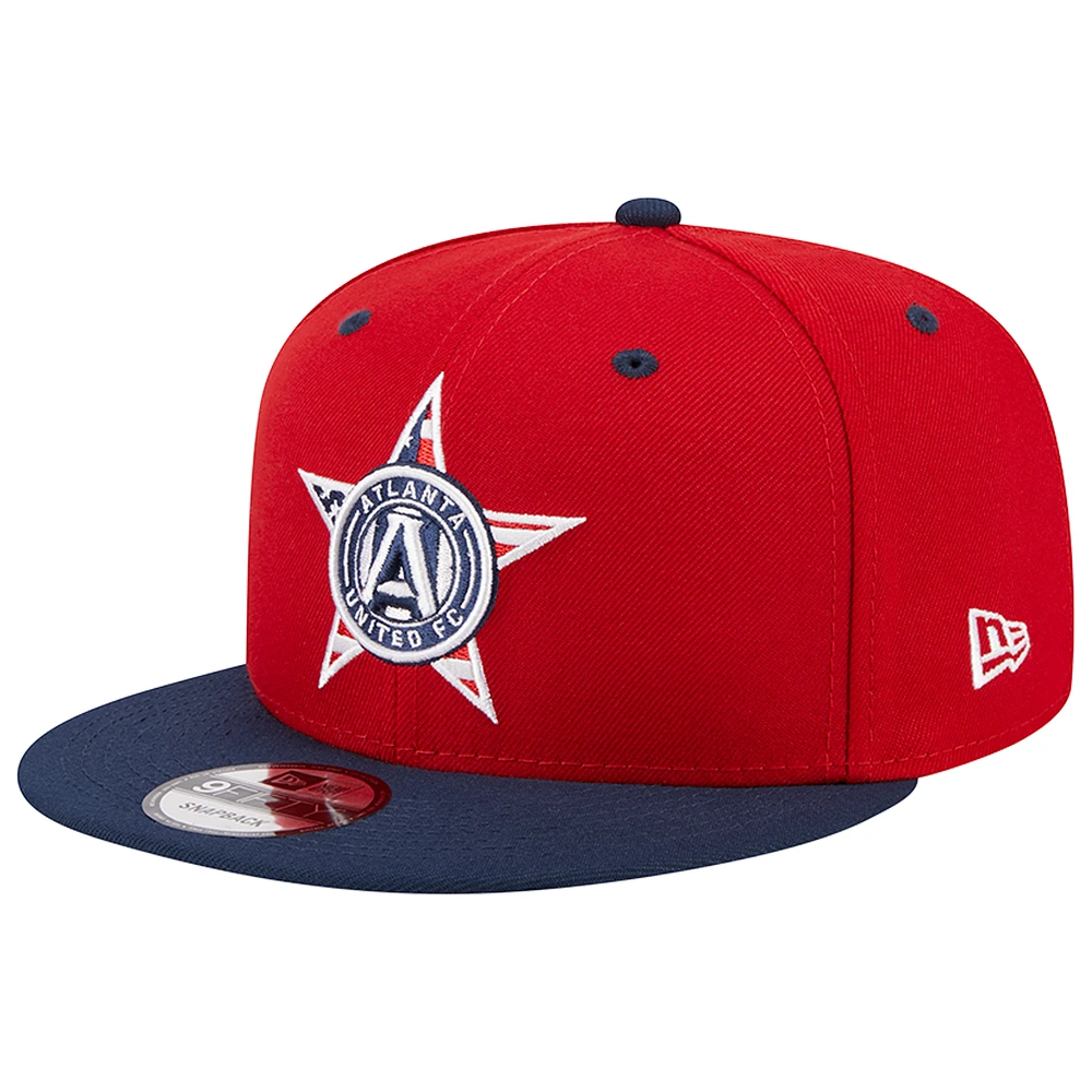 Casquette New Era Atlanta United FC Americana 9FIFTY Snapback rouge pour homme