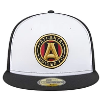 Men's New Era White/Black Atlanta United FC 2024 Kick Off Collection 59FIFTY Fitted Hat