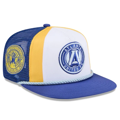 Men's New Era  White Atlanta United FC 2024 Jersey Hook A-Frame Trucker 9FIFTY Snapback Hat