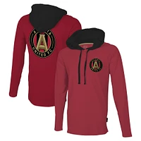 Men's Stadium Essentials Red Atlanta United FC Tradition Raglan Hoodie Long Sleeve T-Shirt