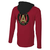 T-shirt à capuche rouge manches longues Stadium Essentials Atlanta United FC Tradition Raglan pour hommes