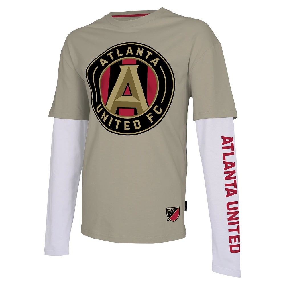 T-shirt à manches longues Stadium Essentials pour hommes, brun clair, Atlanta United FC Status