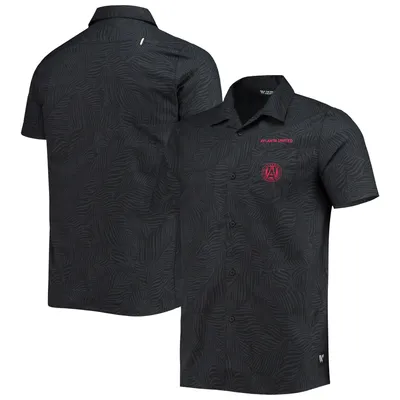Atlanta United FC The Wild Collective Abstract Palm Button-Up Shirts - Black