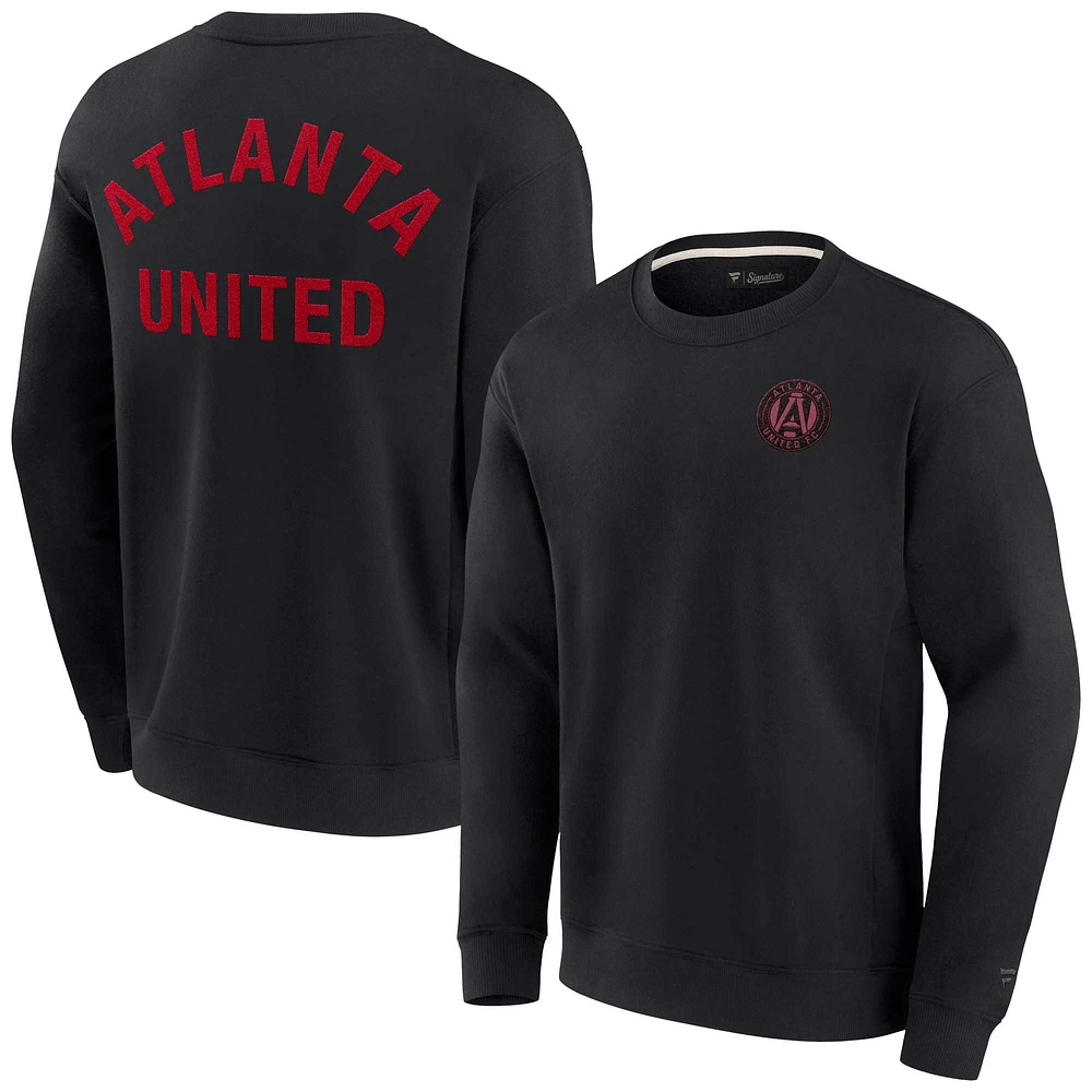 Unisex Fanatics Black Atlanta United FC Super Soft Pullover Crew Sweatshirt