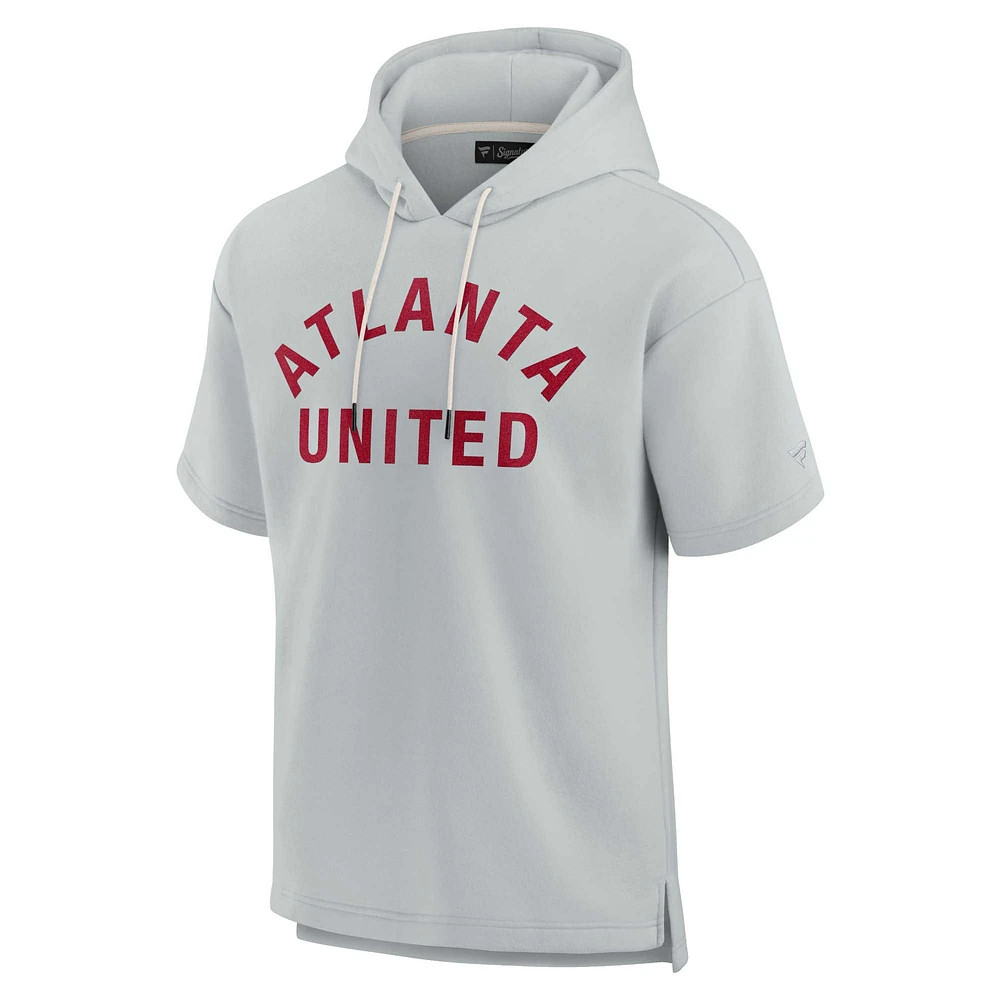 Unisex Fanatics Gray Atlanta United FC Elements Super Soft Fleece Short Sleeve Pullover Hoodie