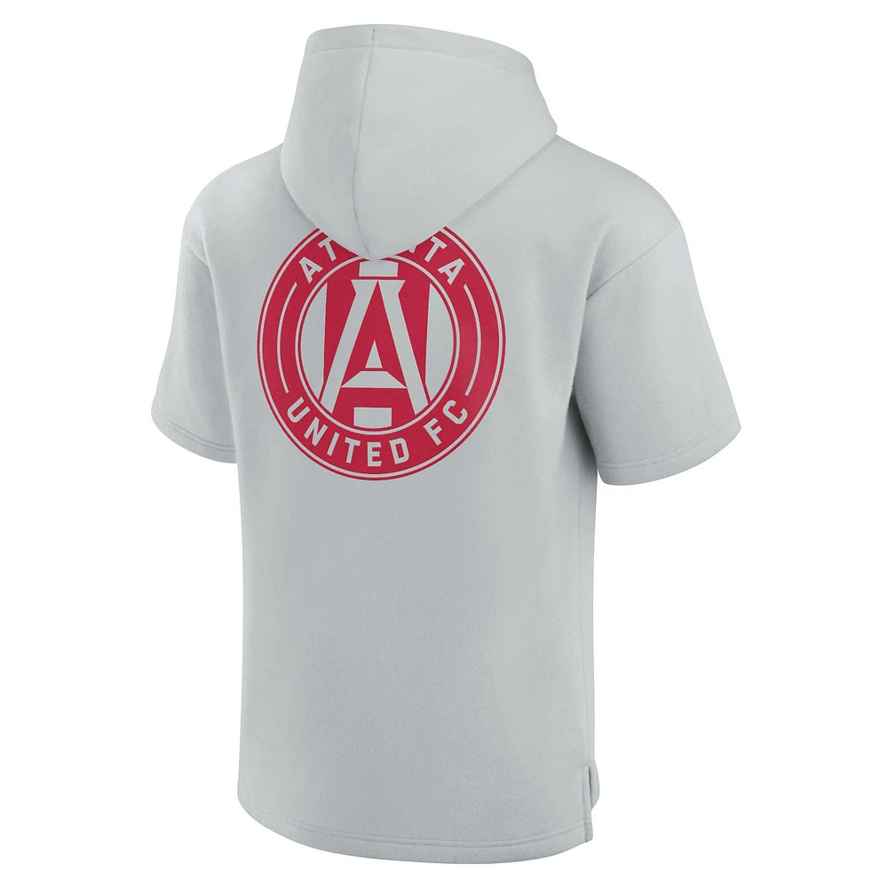 Sweat à capuche unisexe Fanatics gris Atlanta United FC Elements en polaire super douce manches courtes