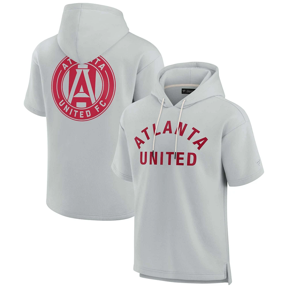 Sweat à capuche unisexe Fanatics gris Atlanta United FC Elements en polaire super douce manches courtes