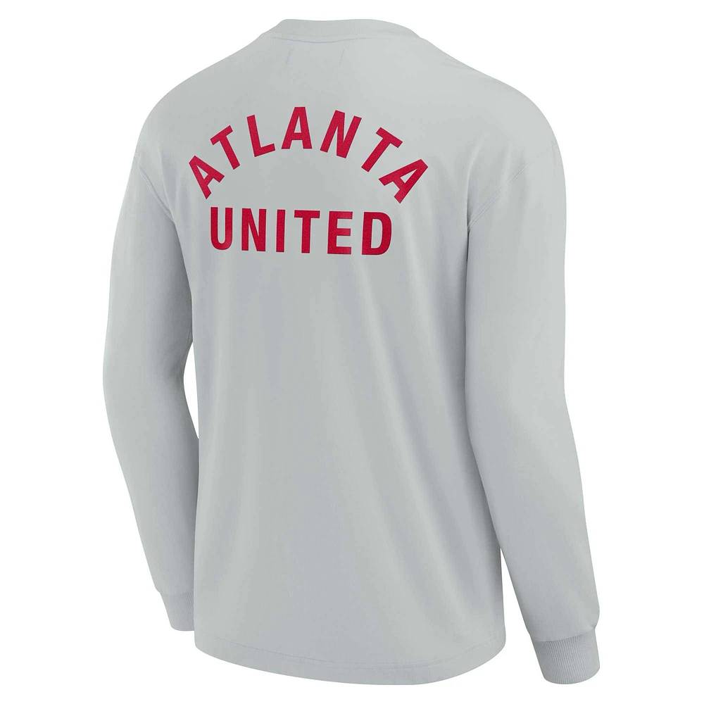 T-shirt unisexe Fanatics gris Atlanta United FC Elements super doux à manches longues