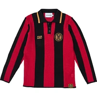 Unisex Live Breathe Futbol  Red Atlanta United FC Connector Collection Knitted Long Sleeve Polo