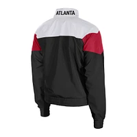 Women's 5th & Ocean by New Era  Black Atlanta United FC Leisure Cropped Full-Zip Windbreaker Jacket