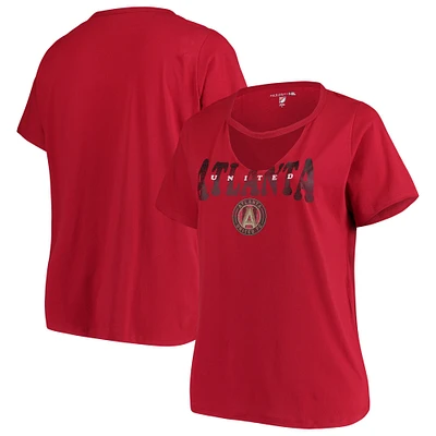 New Era Women's Atlanta Falcons Burnout Red T-Shirt