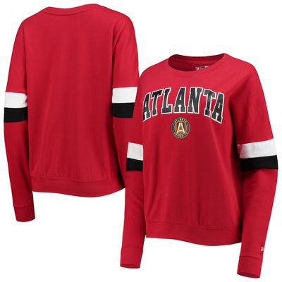 Women's 5th & Ocean by New Era Red Atlanta United FC Pullover Sweatshirt