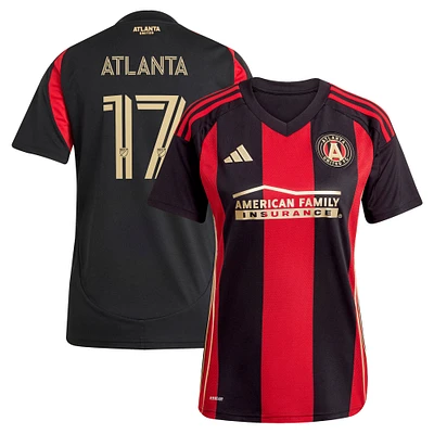Maillot de joueur réplique adidas #17 noir Atlanta United FC 2025 The Connector pour femme
