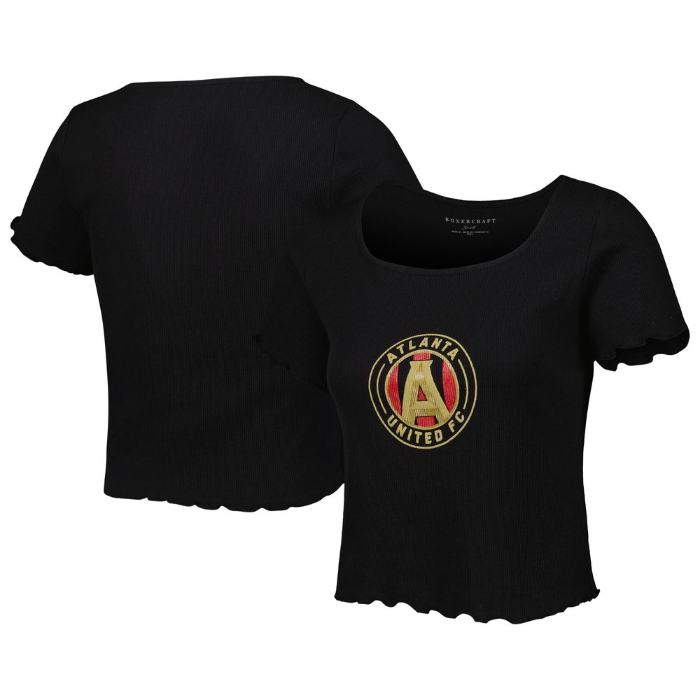 Women's Black Atlanta United FC Baby Rib T-Shirt