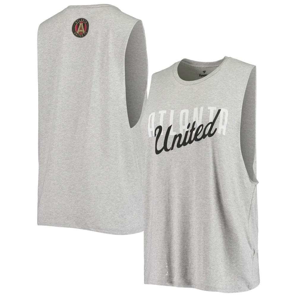 Women's Atlanta United FC Concepts Sport Heather Charcoal Radiant Twist  Back Scoop Neck Tank Top