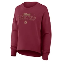 Women's Fanatics Red Atlanta United FC Oversized Captain Arm Band Pullover Sweatshirt