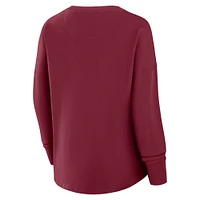 Women's Fanatics Red Atlanta United FC Oversized Captain Arm Band Pullover Sweatshirt