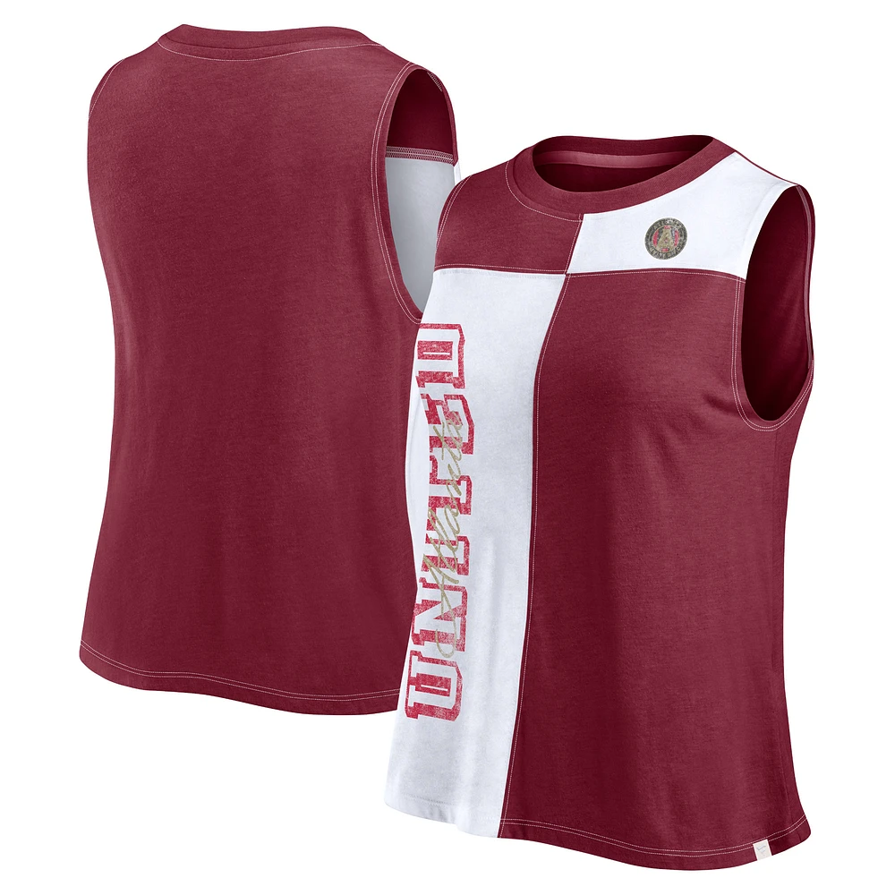 Women's Fanatics Red Atlanta United FC Script Colorblock Tank Top