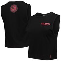 Women's The Wild Collective Black Atlanta United FC Crop Muscle Tri-Blend Tank Top