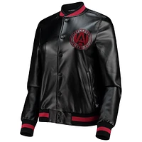 Women's The Wild Collective Black Atlanta United FC Full-Snap Bomber Jacket