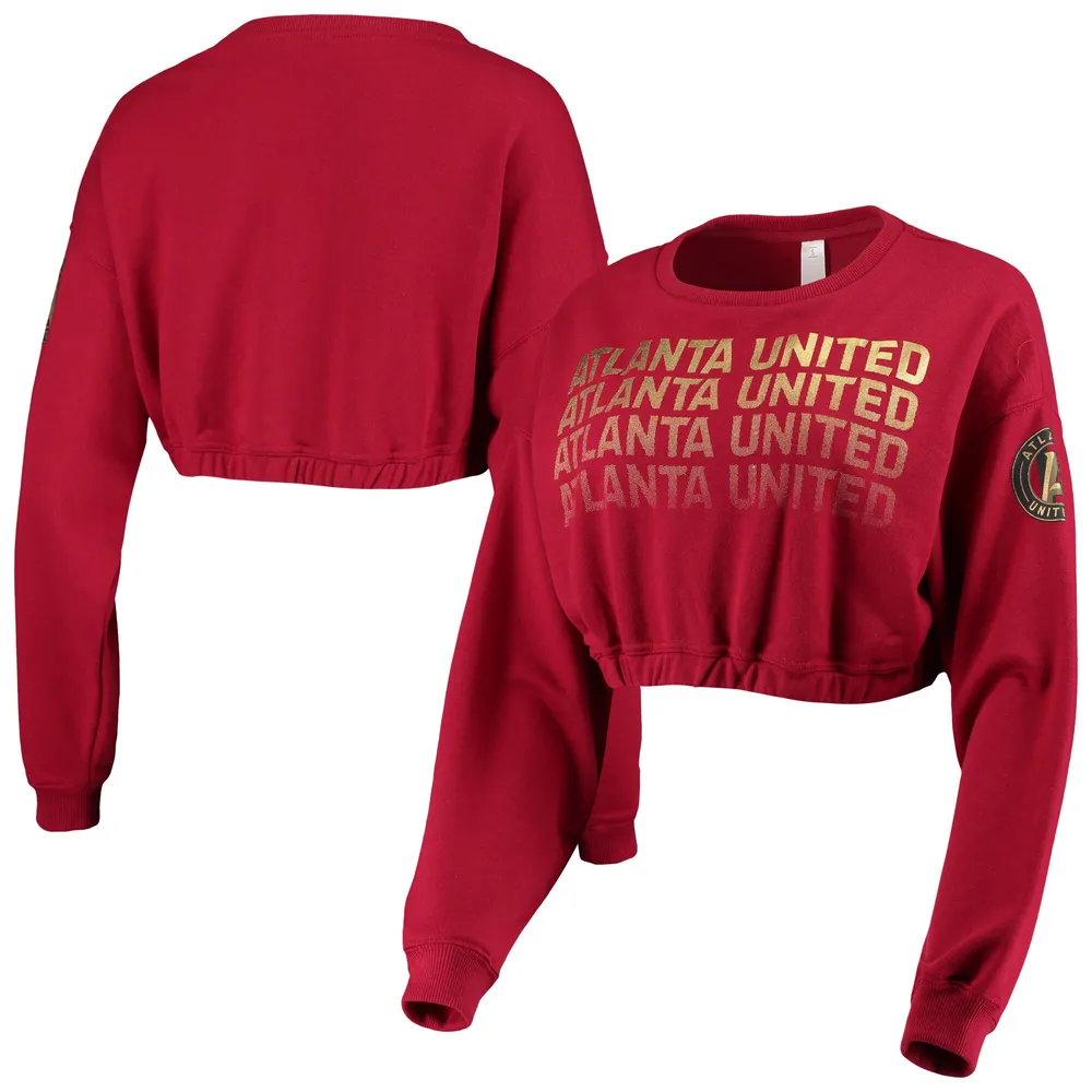 Women's Gameday Couture Gray Atlanta United FC Faded Wash Pullover Sweatshirt Size: Small